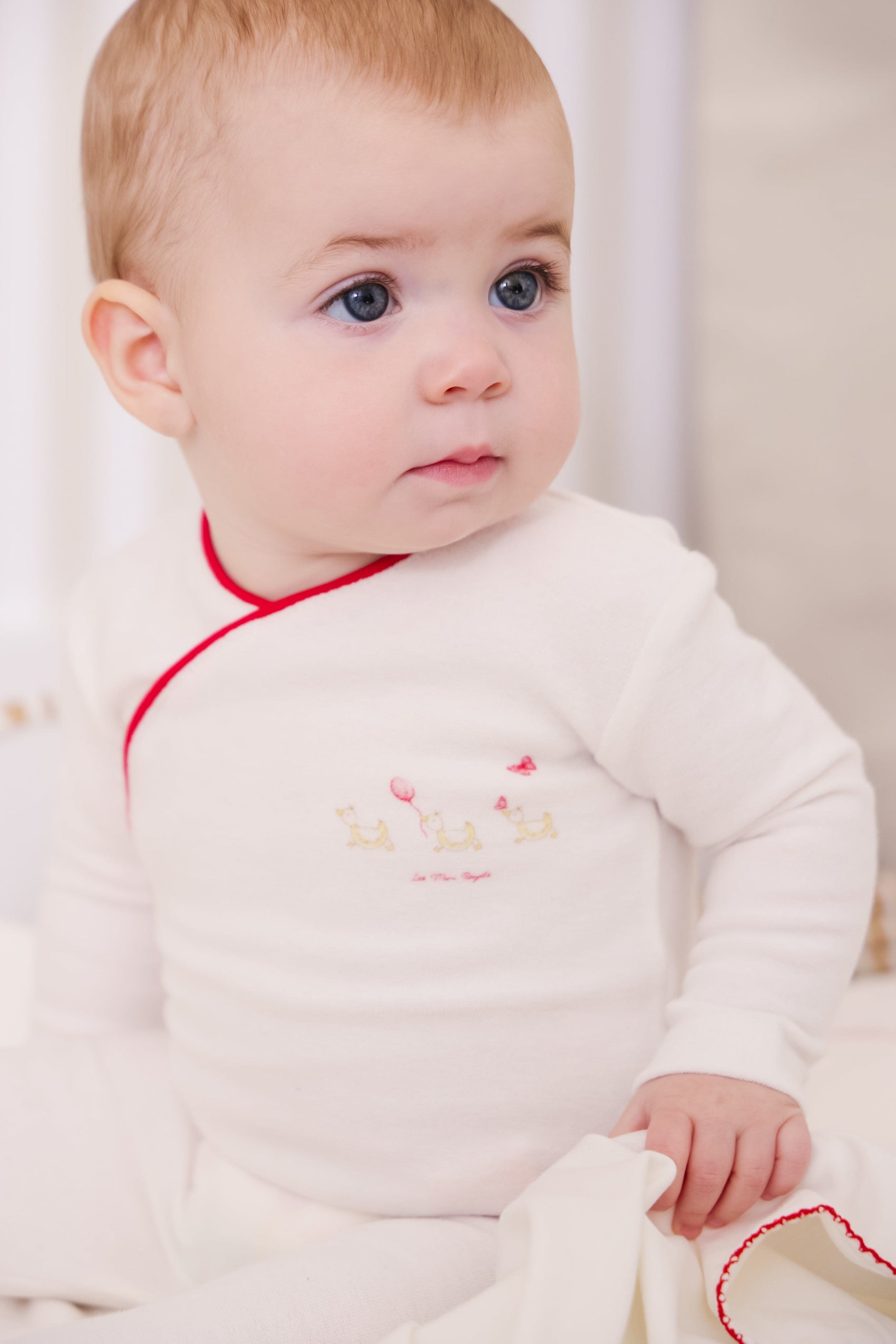 Mini Royals Terry Footie - Red