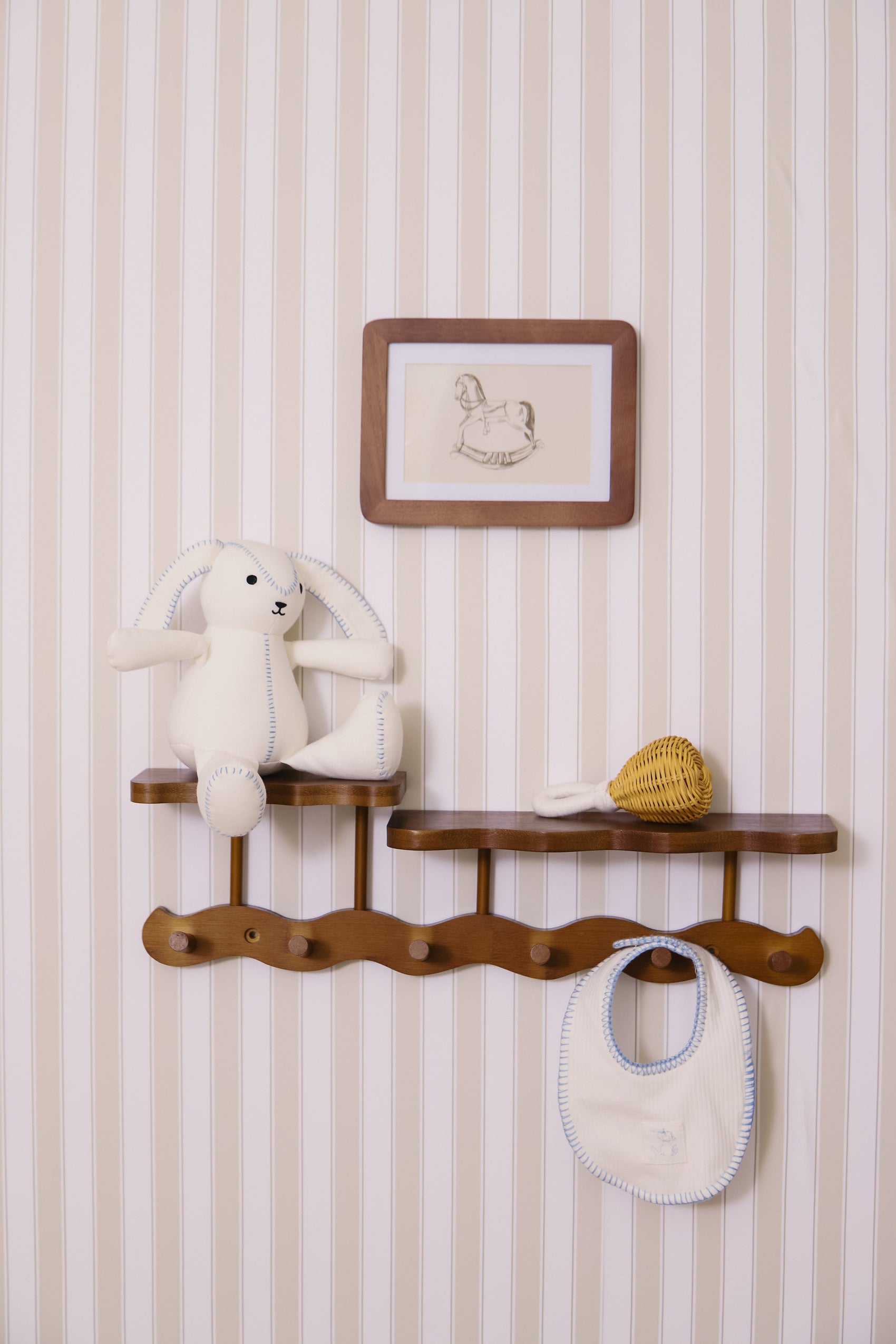 Bunny Rib Bib - Blue