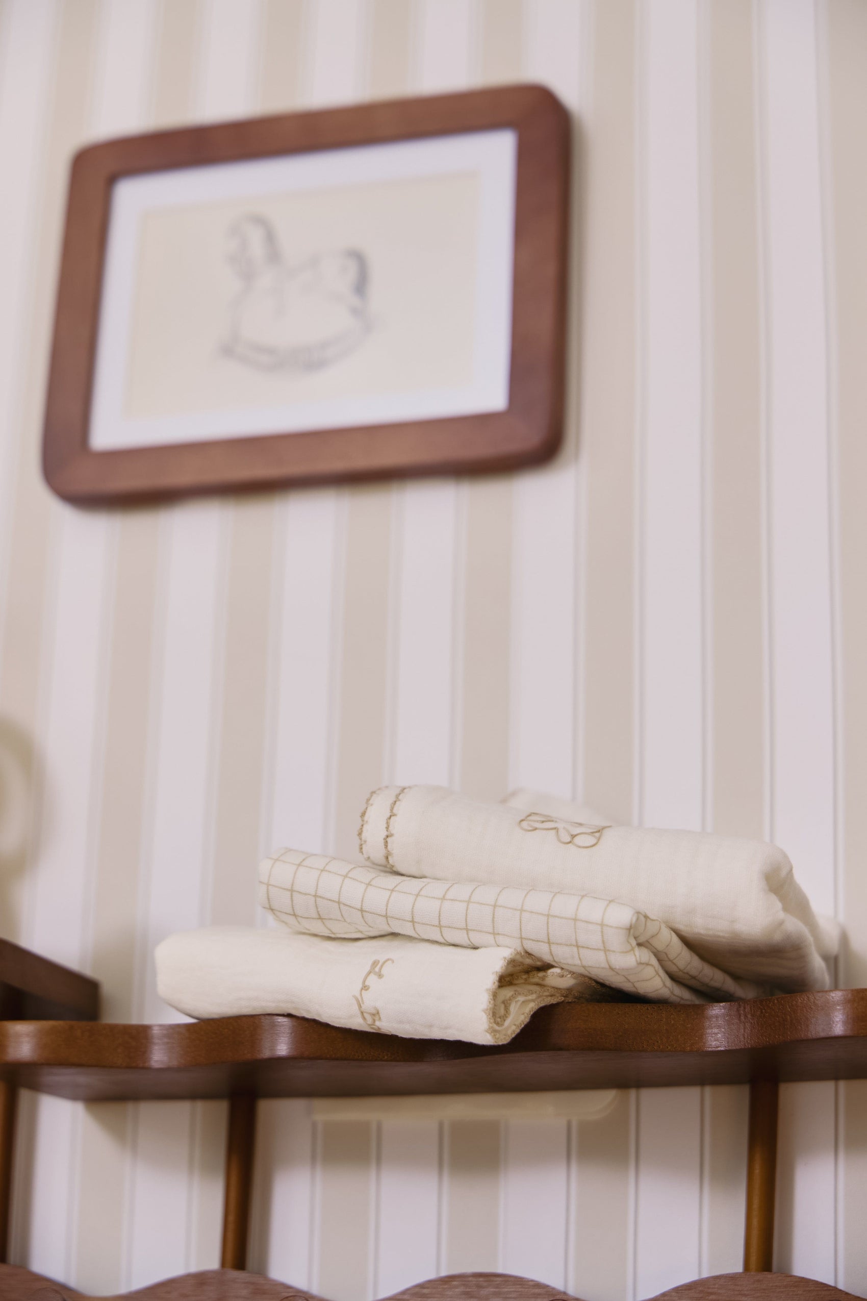 Teddy Au Pane Burp Cloth Set of 3 - Stone