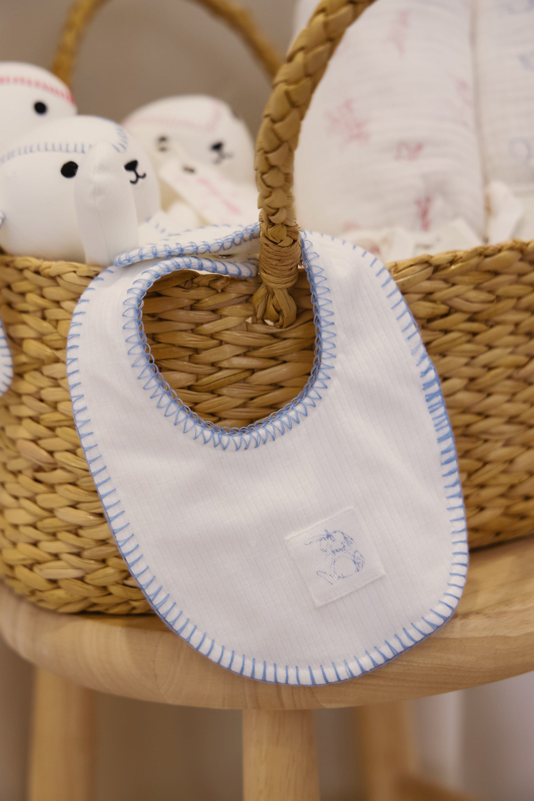 Bunny Rib Bib - Blue