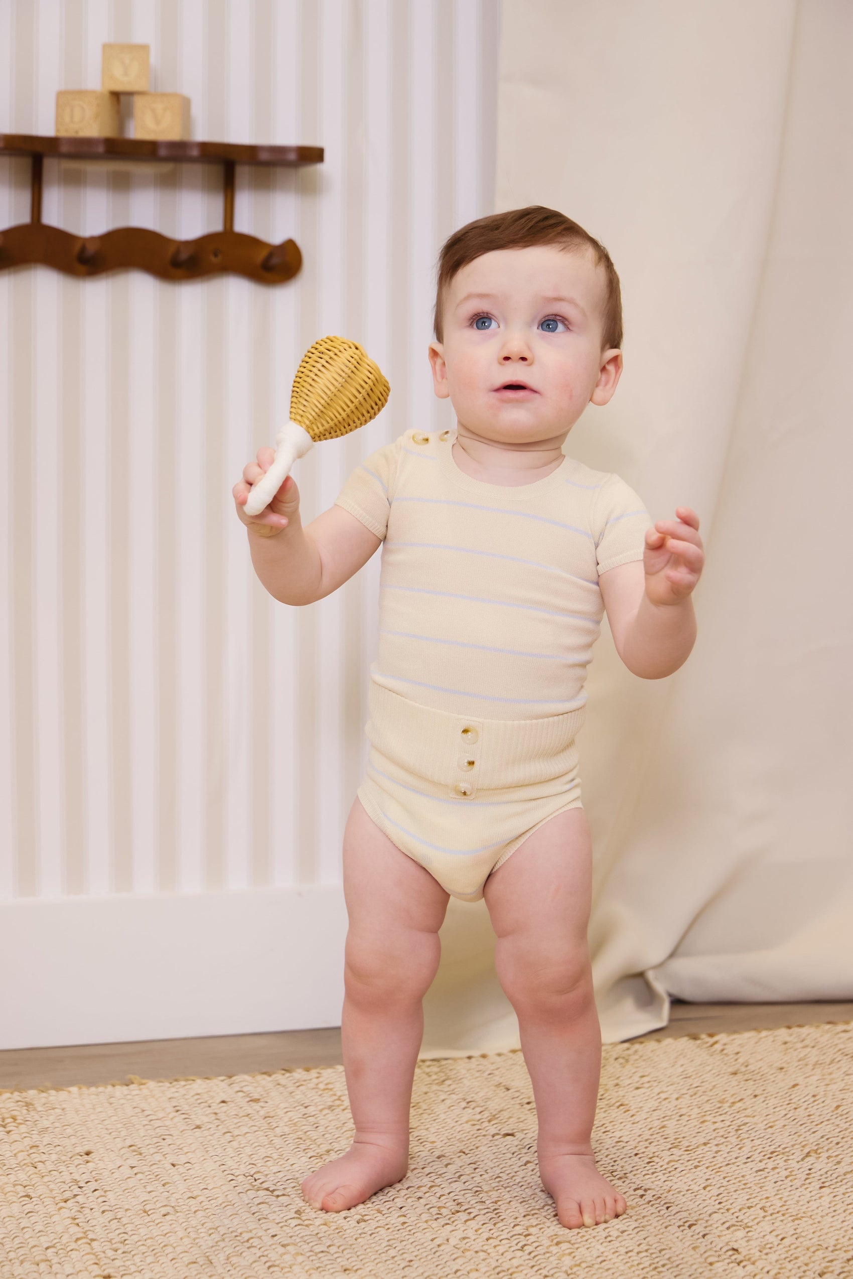 Stripe Knit Set - Blue