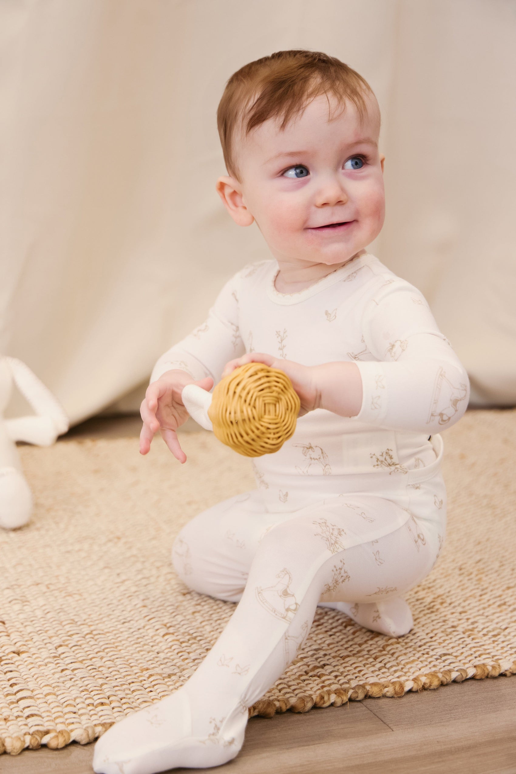 Toile Footie - Stone