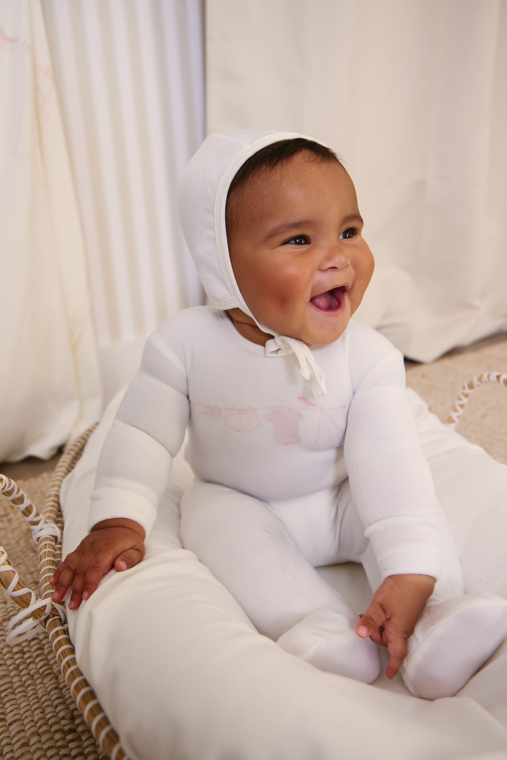 Spring Velour Footie 3PC Set - Pink