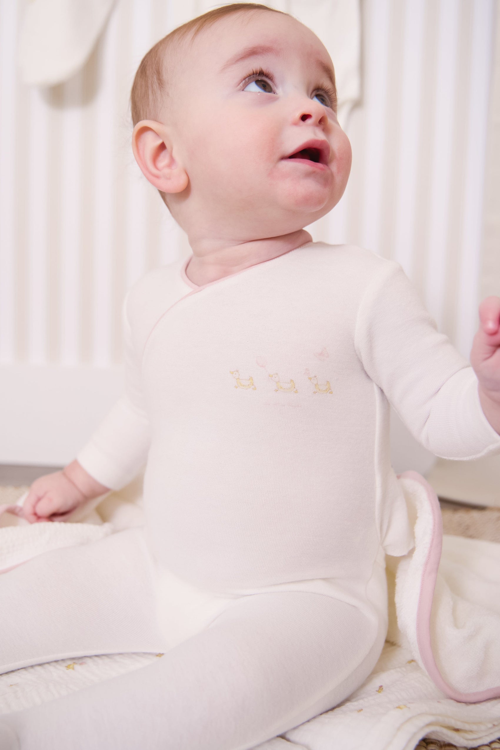 Mini Royals Terry Footie - Pink