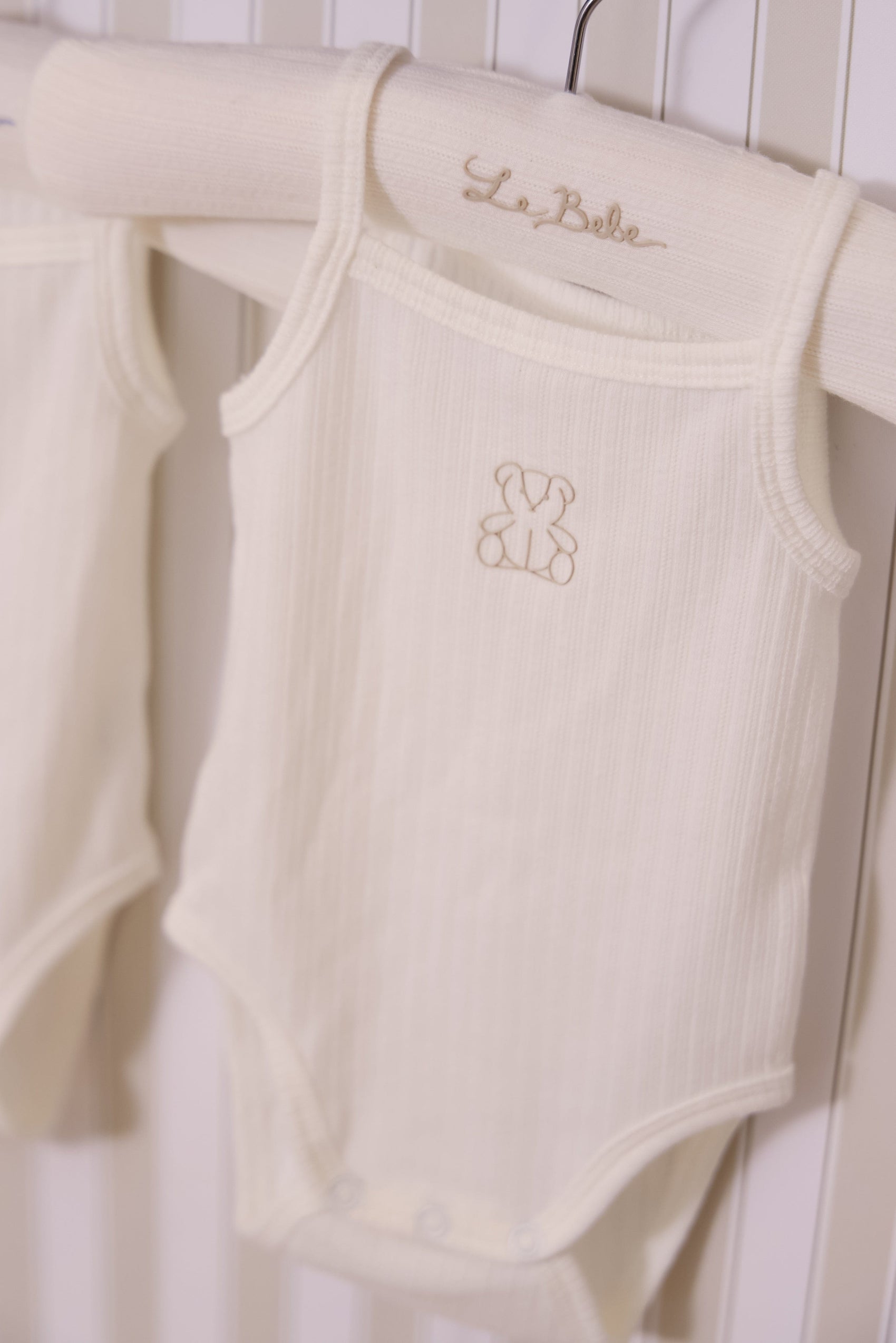 Teddy Au Pane Onesie Set of 2 - Stone