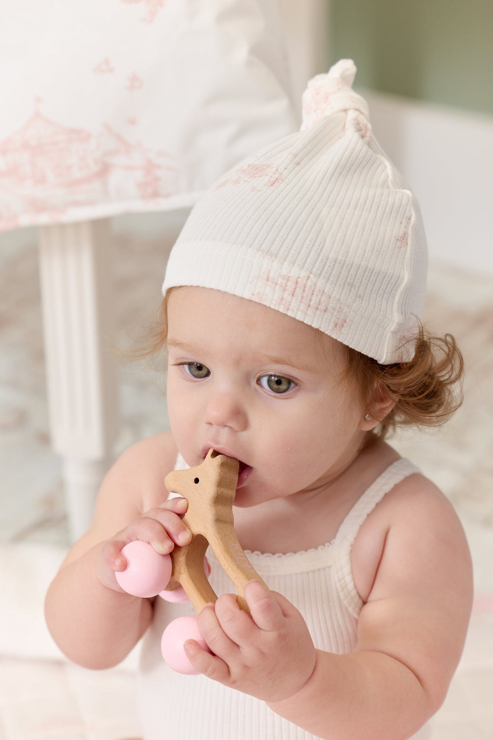 Wood Horse Toy - Pink