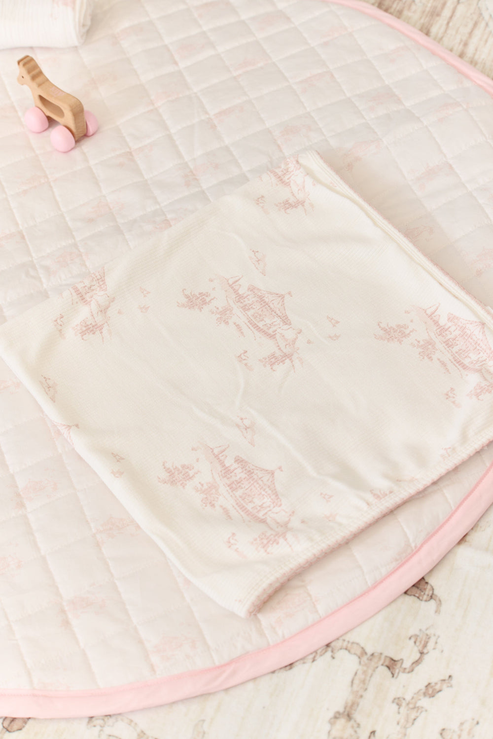 Carousel Quilted Playmat - Pink