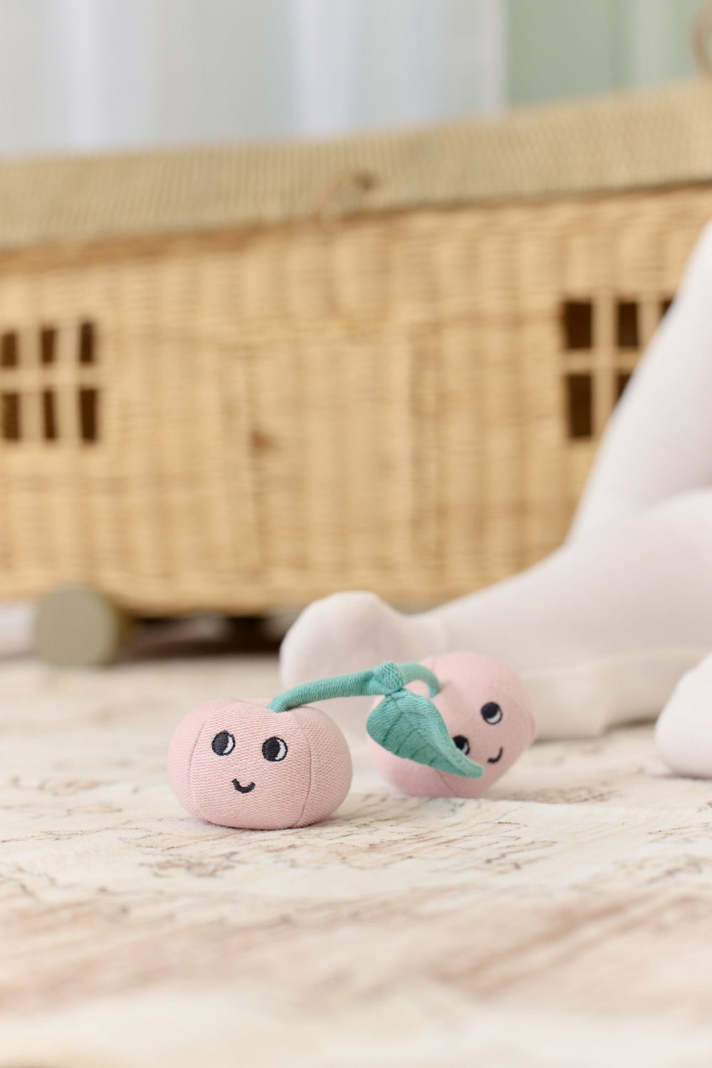 Cherry Rattle Toy - Pink