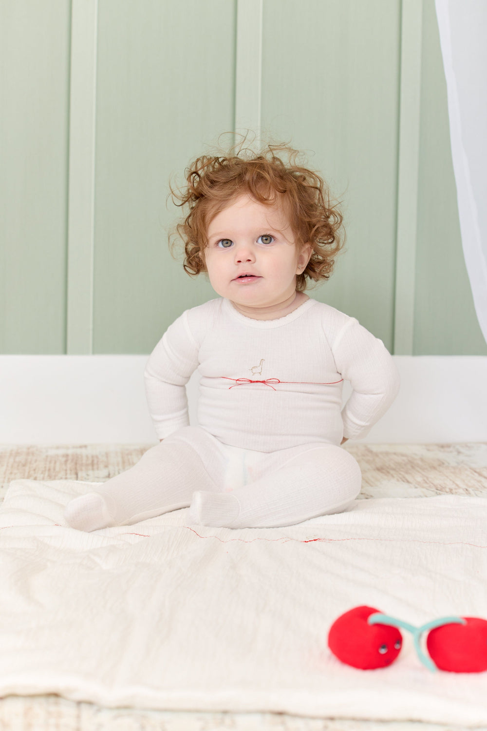 String Bow Romper - Red