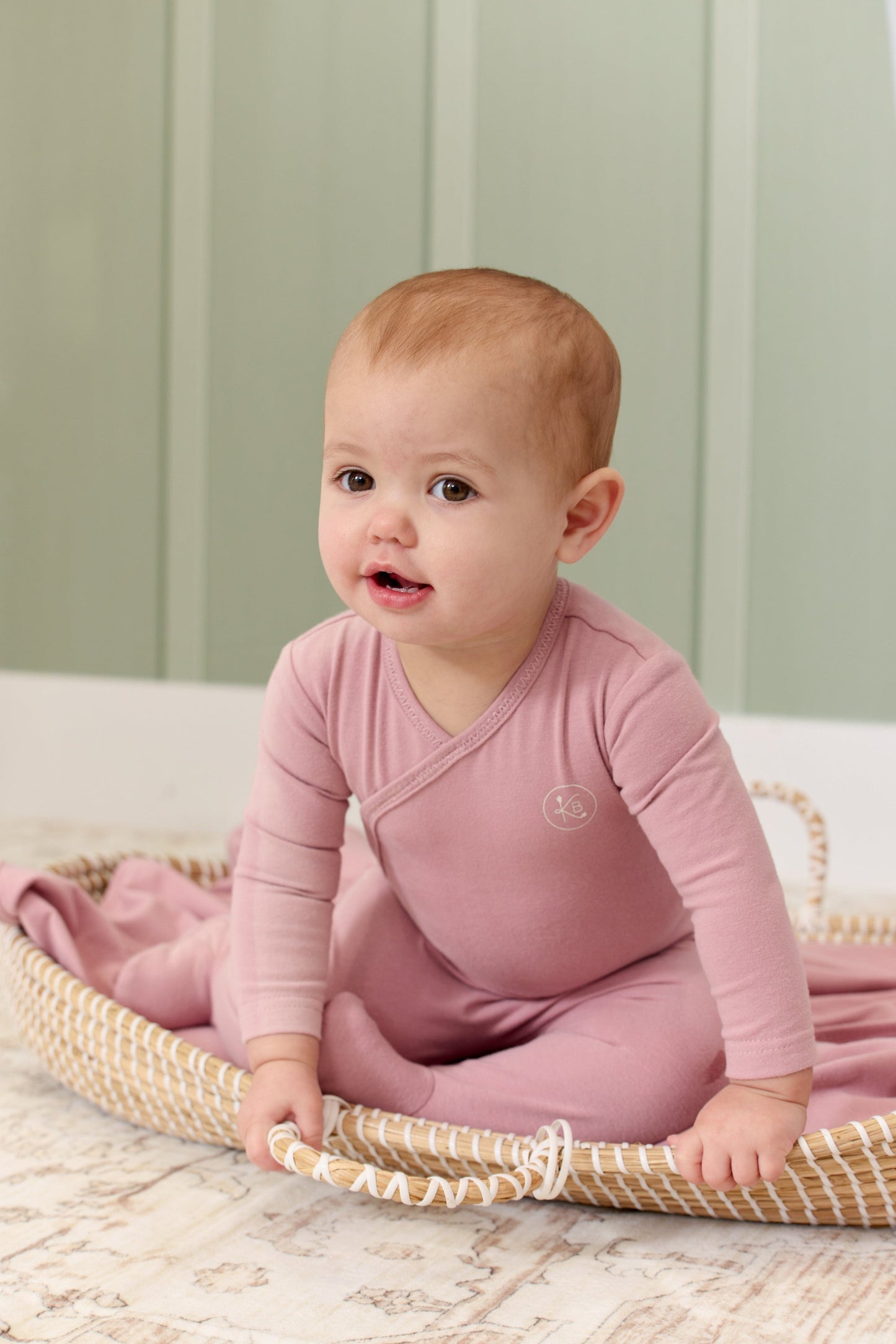 
                  
                    Logo Wrap Romper - Pink
                  
                