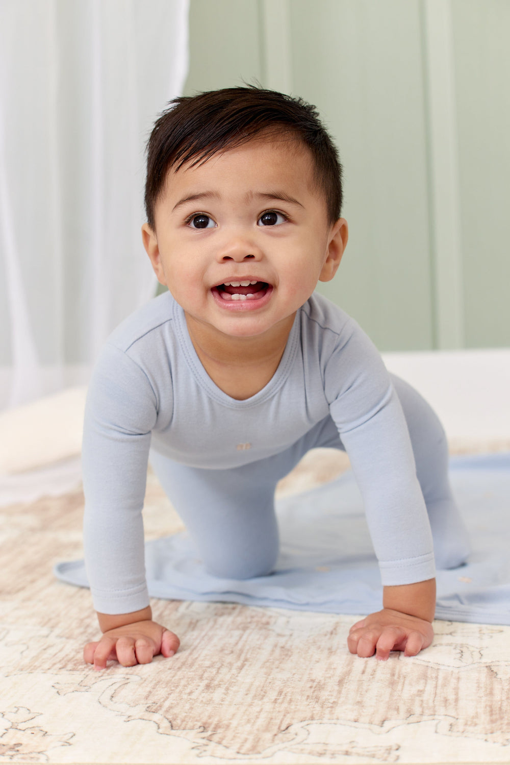 Gift Box Romper - Blue