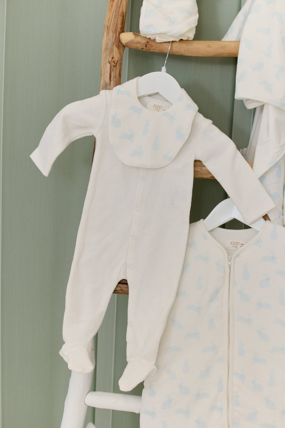 Bunny Terry Romper - Blue