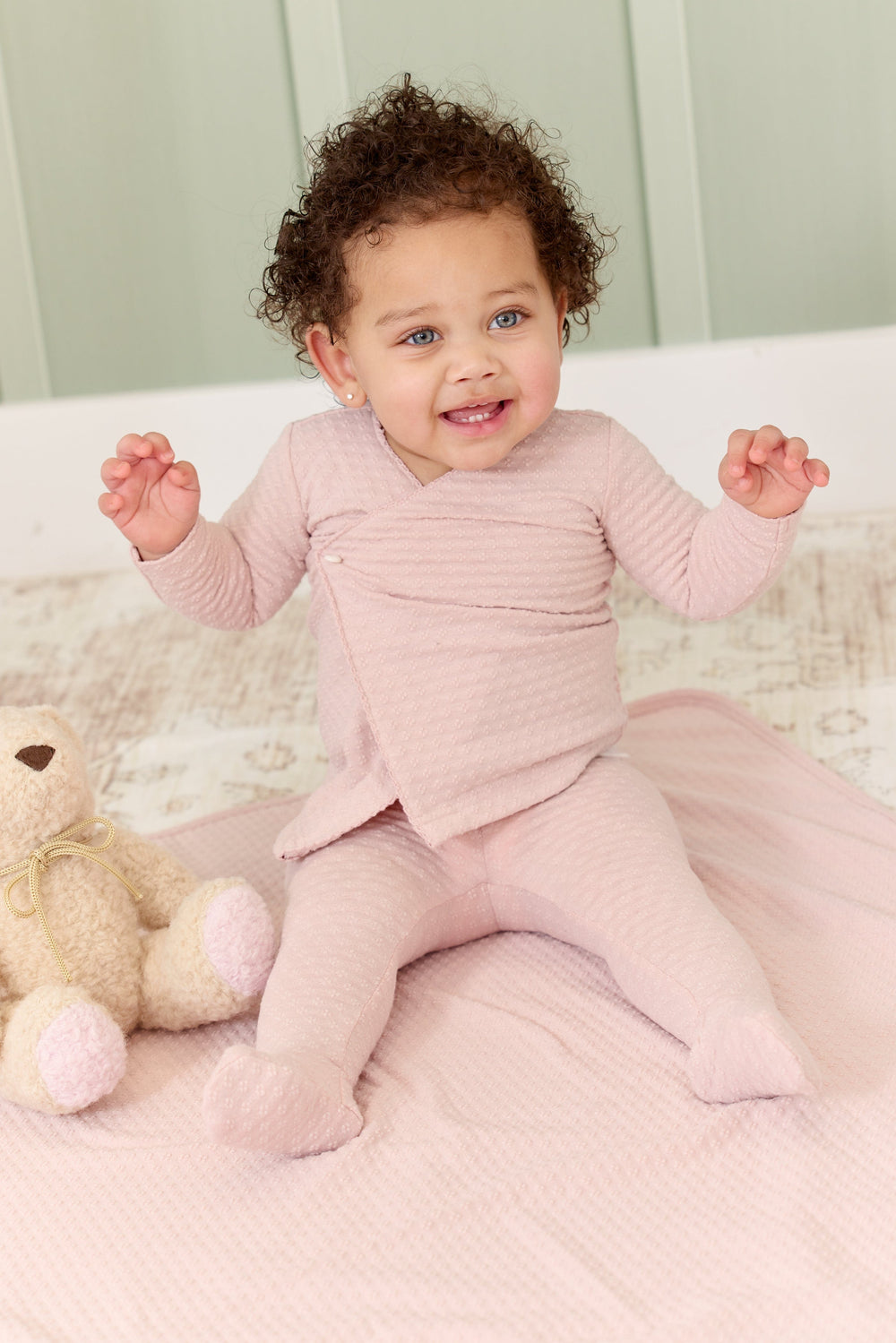 Textured Cotton 2PC Set - Pink
