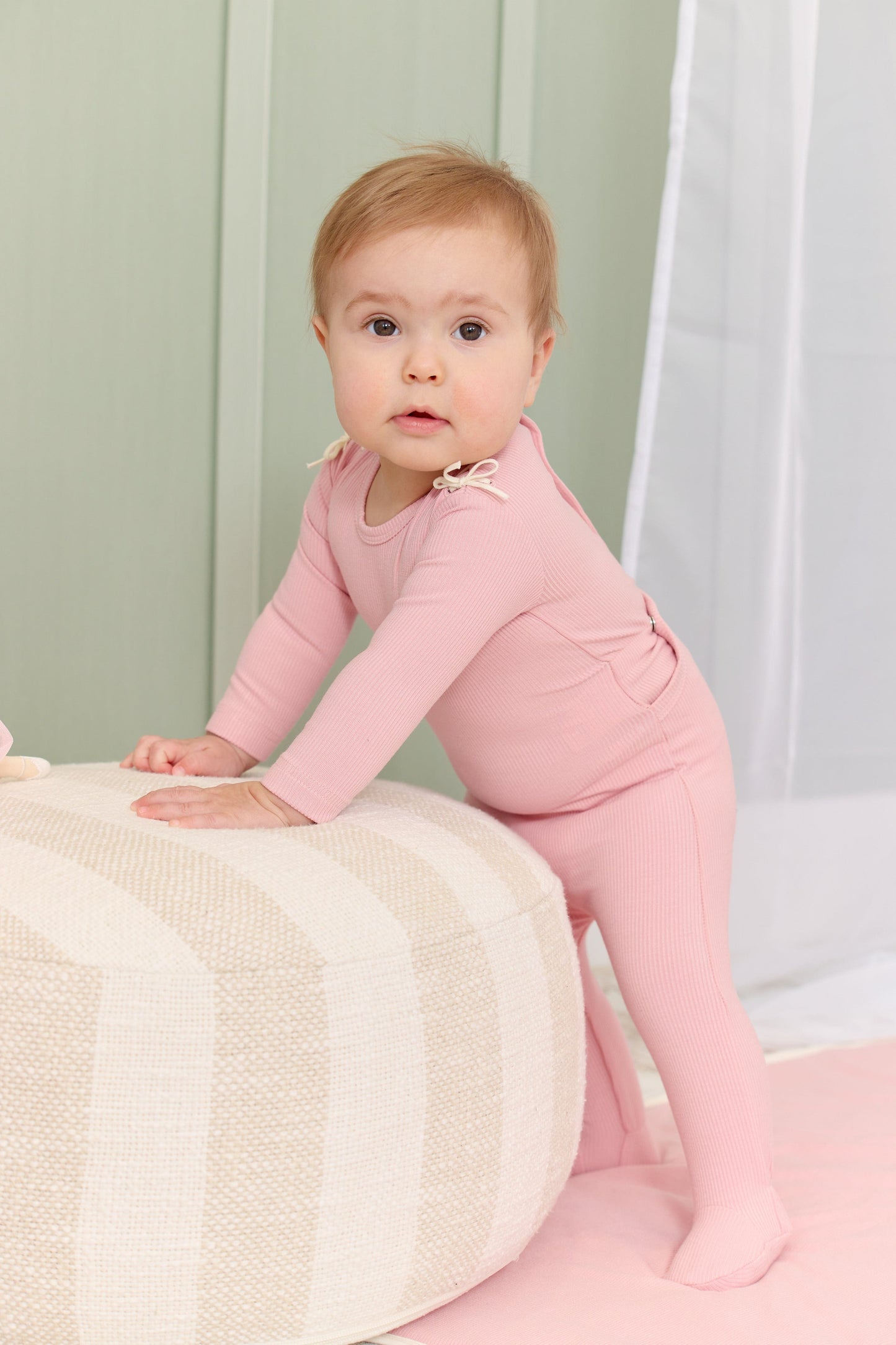 
                  
                    Laced Romper - Pink
                  
                