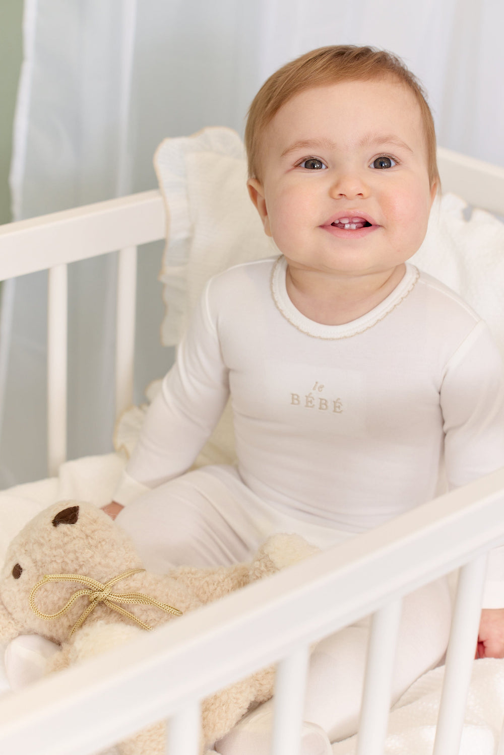 Bebe Embroidered Romper - Stone