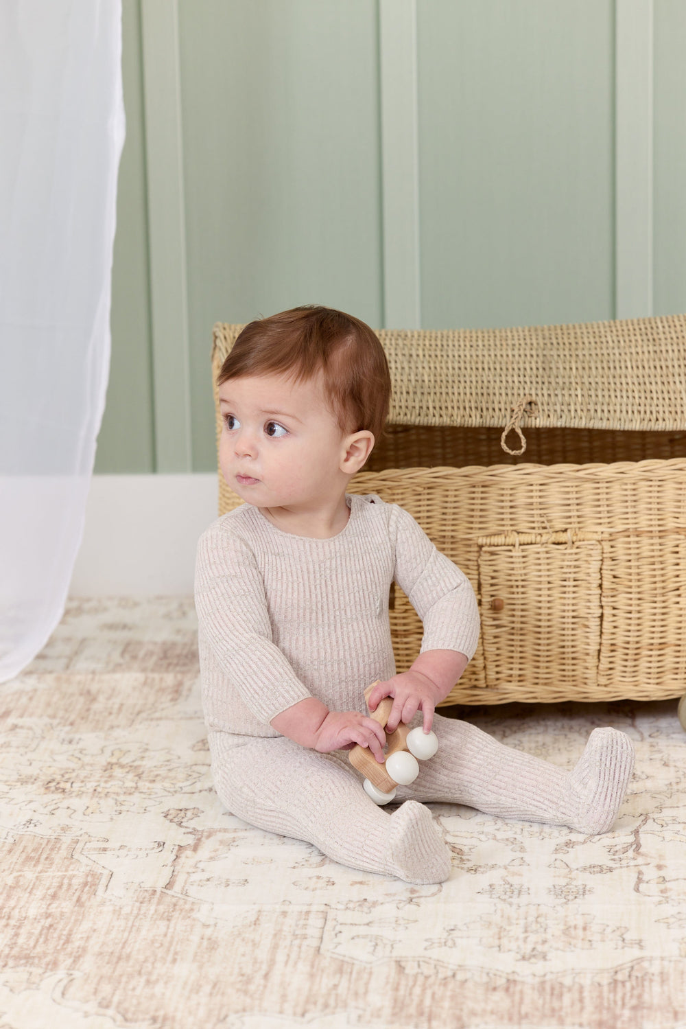 Slub Knit 2PC Set - Natural