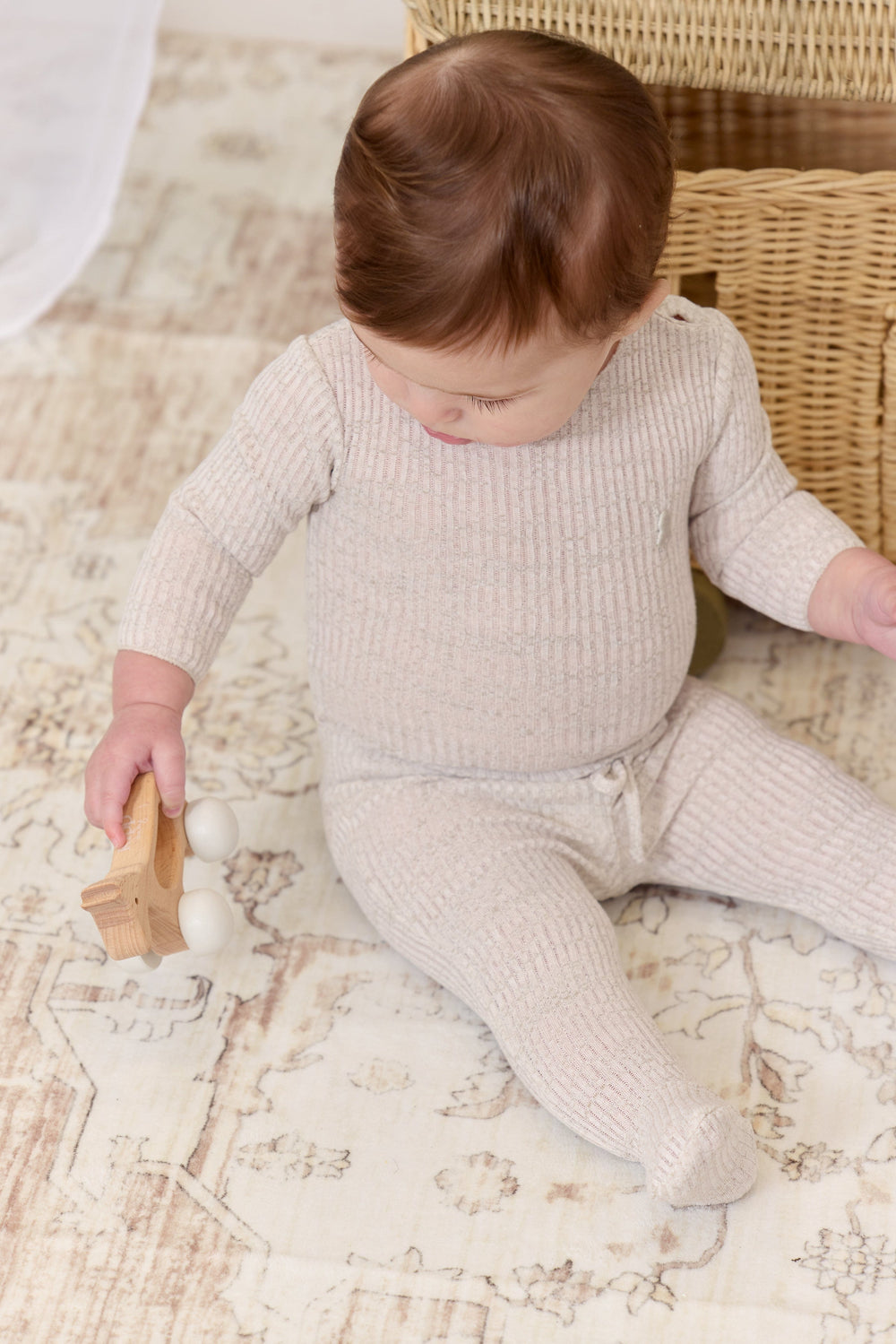 Slub Knit 2PC Set - Natural