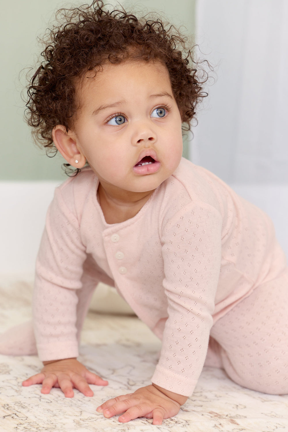 Pointelle Knit 2PC Set - Pink