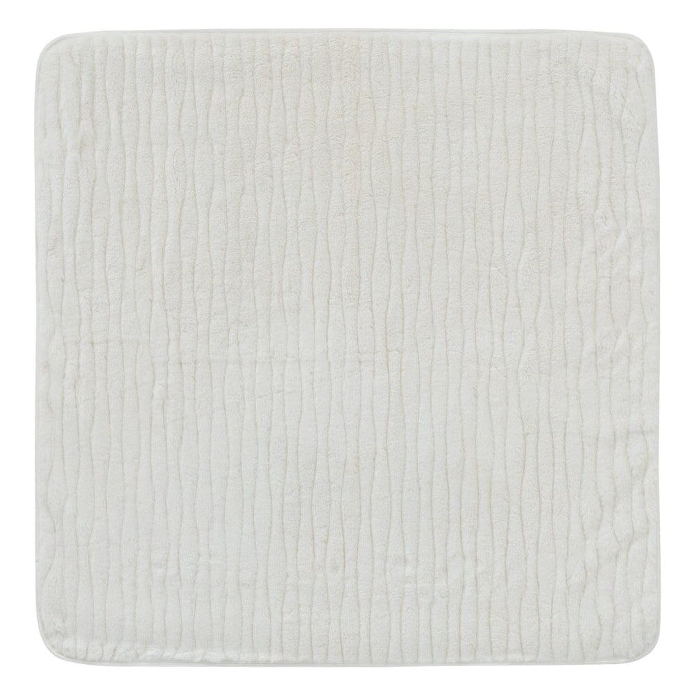 Rib Fur Blanket - White