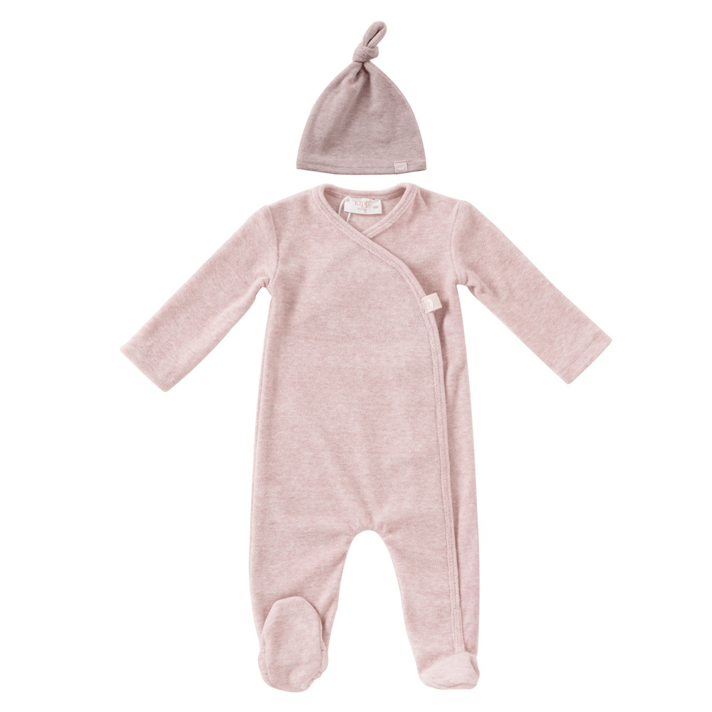 Duckling Terry Romper & Hat Set - Pink