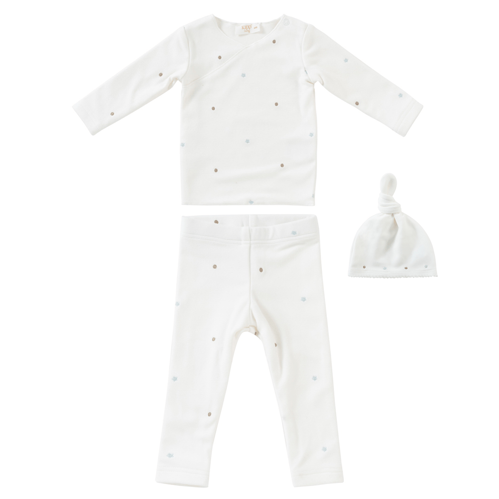 Fleece Star Romper & Hat Set - Blue