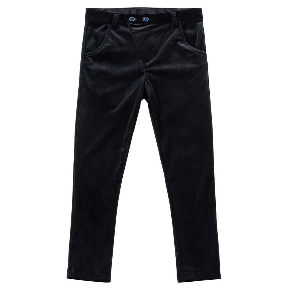 Velvet Slim Pants - Black