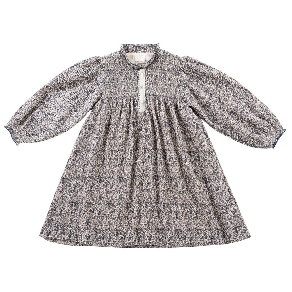 
                  
                    Smocked Crinkle Dress - Blue
                  
                