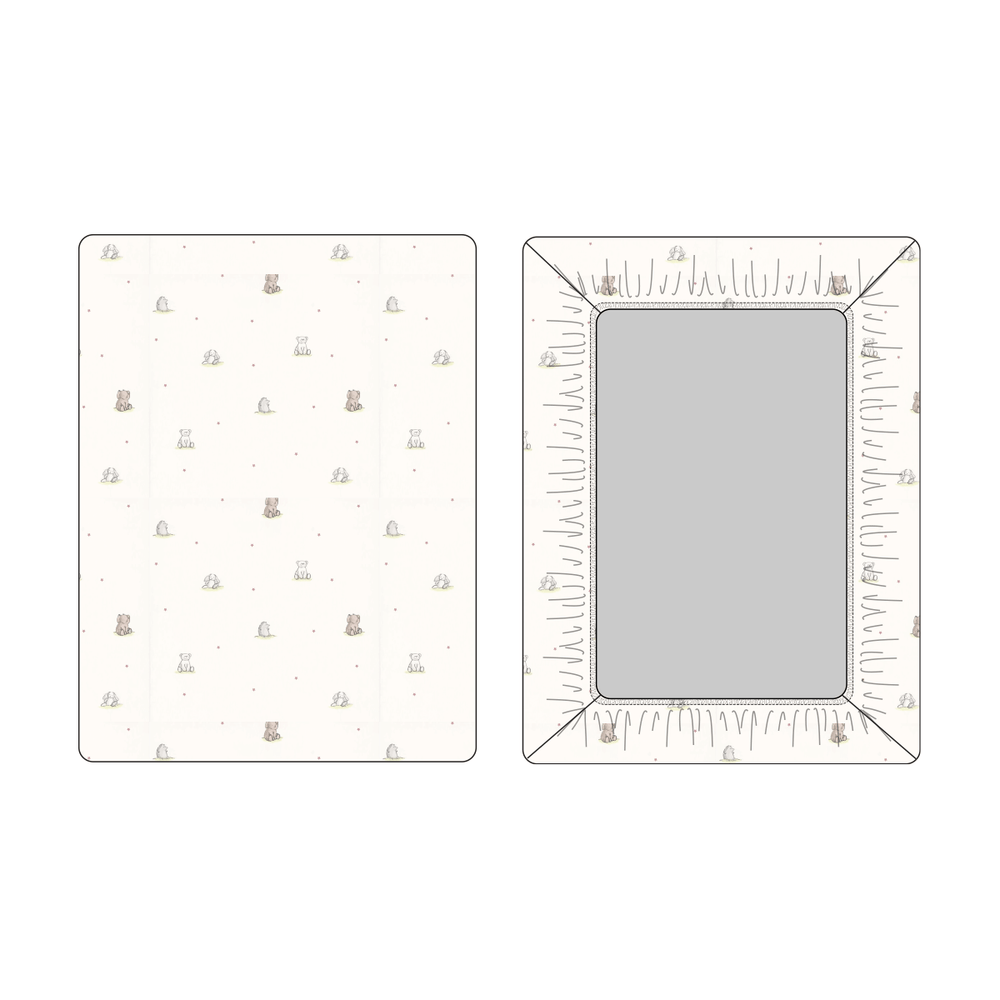 Star Fitted Porta Crib Sheet - Pink