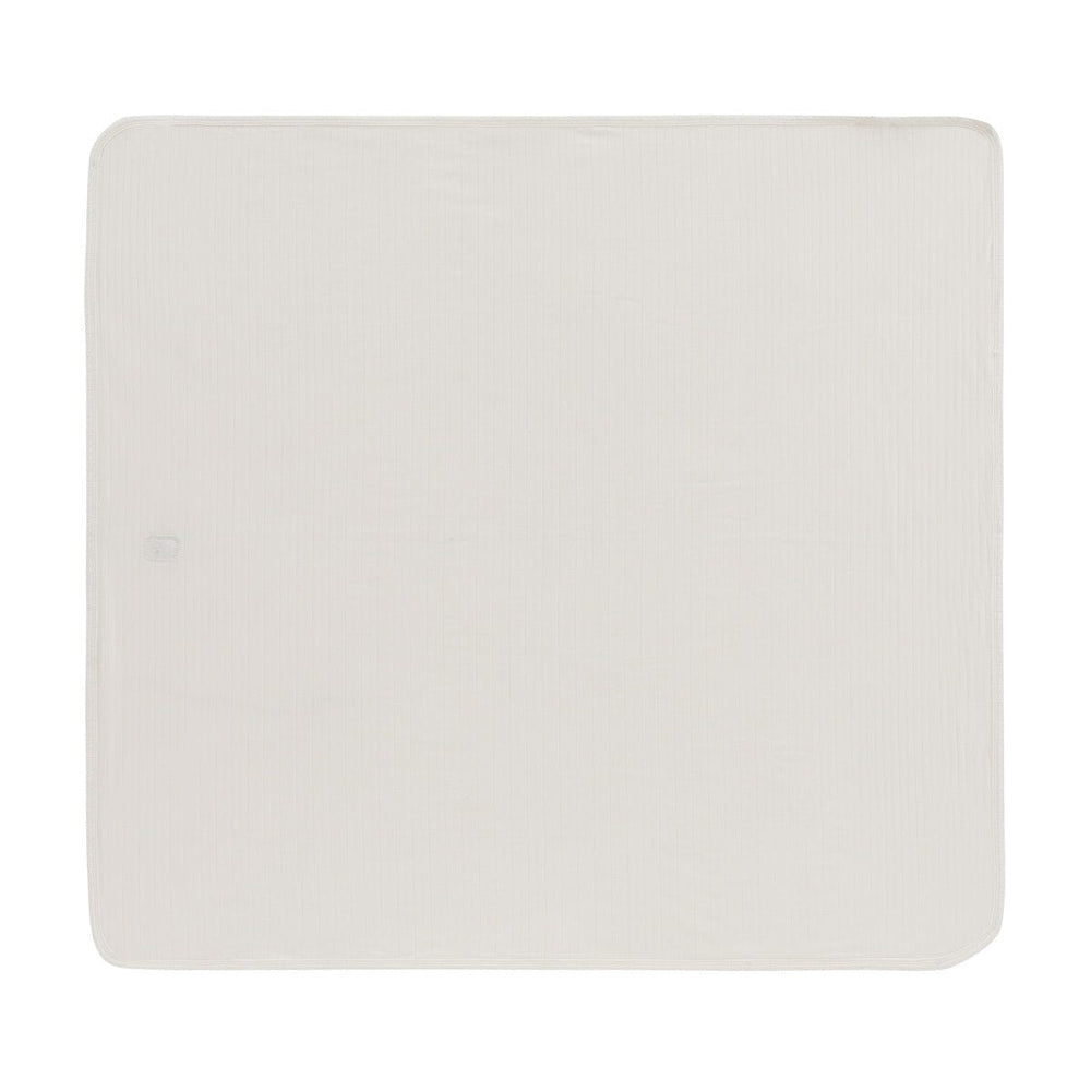 Embroidered Rib Blanket - White