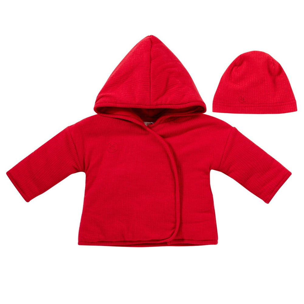 Cotton Jacket + Hat Set - Red