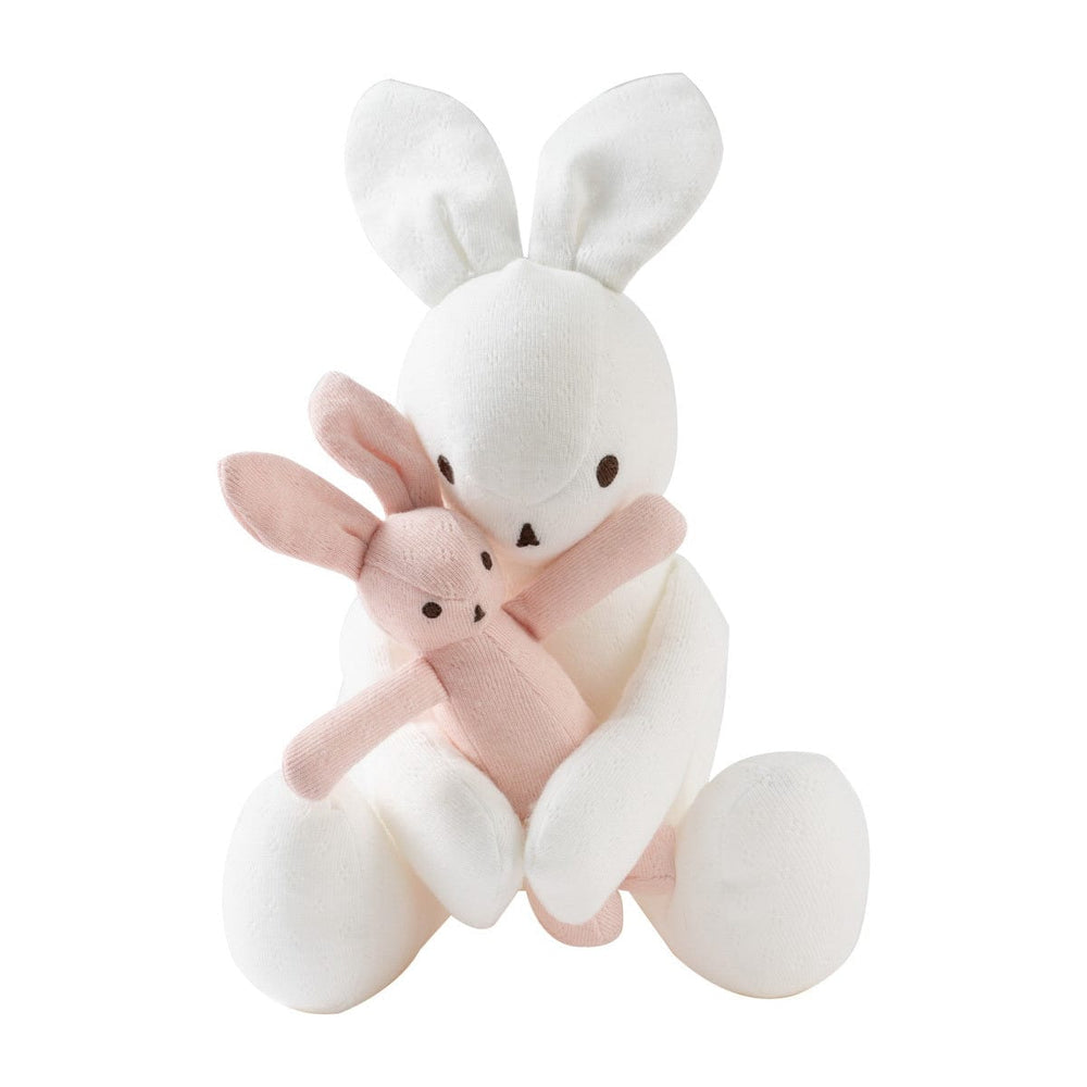 Pointelle Knit Hug Bunny - Pink