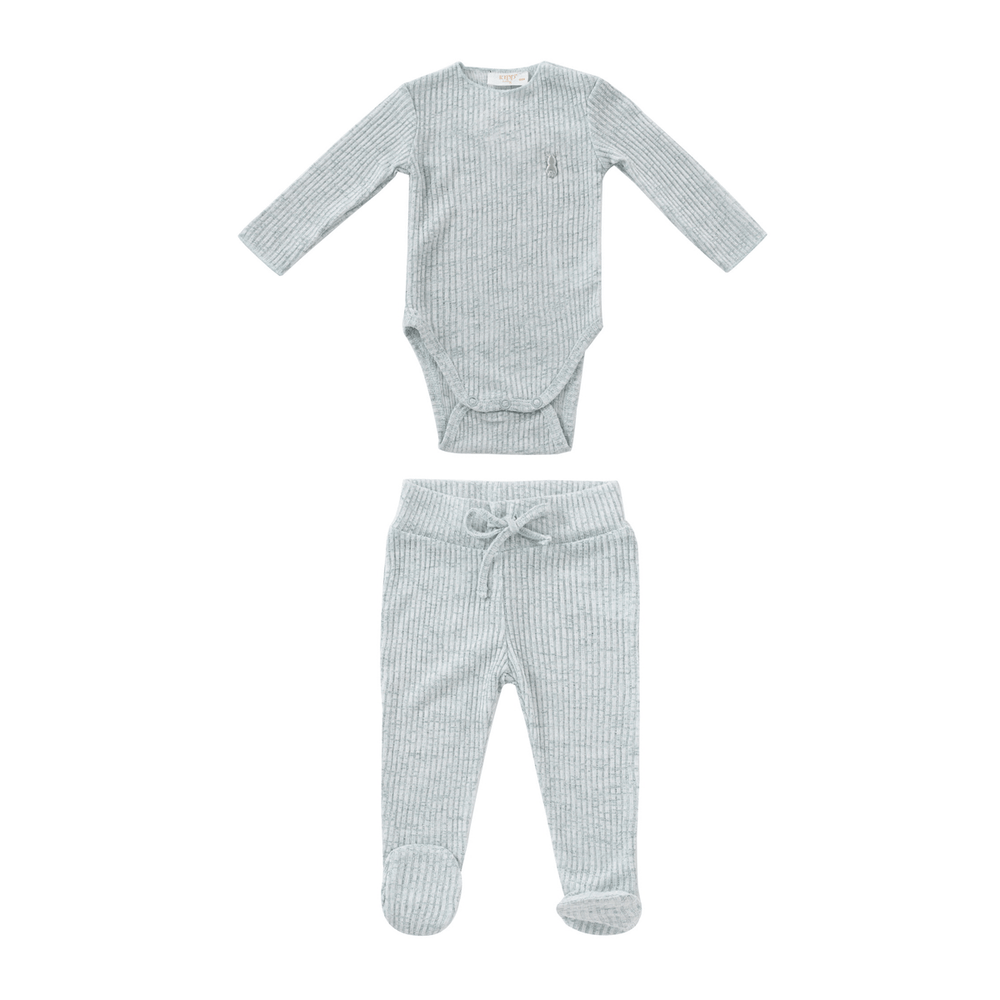 Slub Knit 2PC Set - Blue