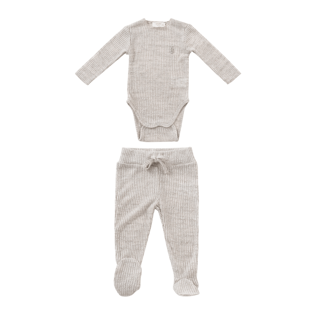 Slub Knit 2PC Set - Natural