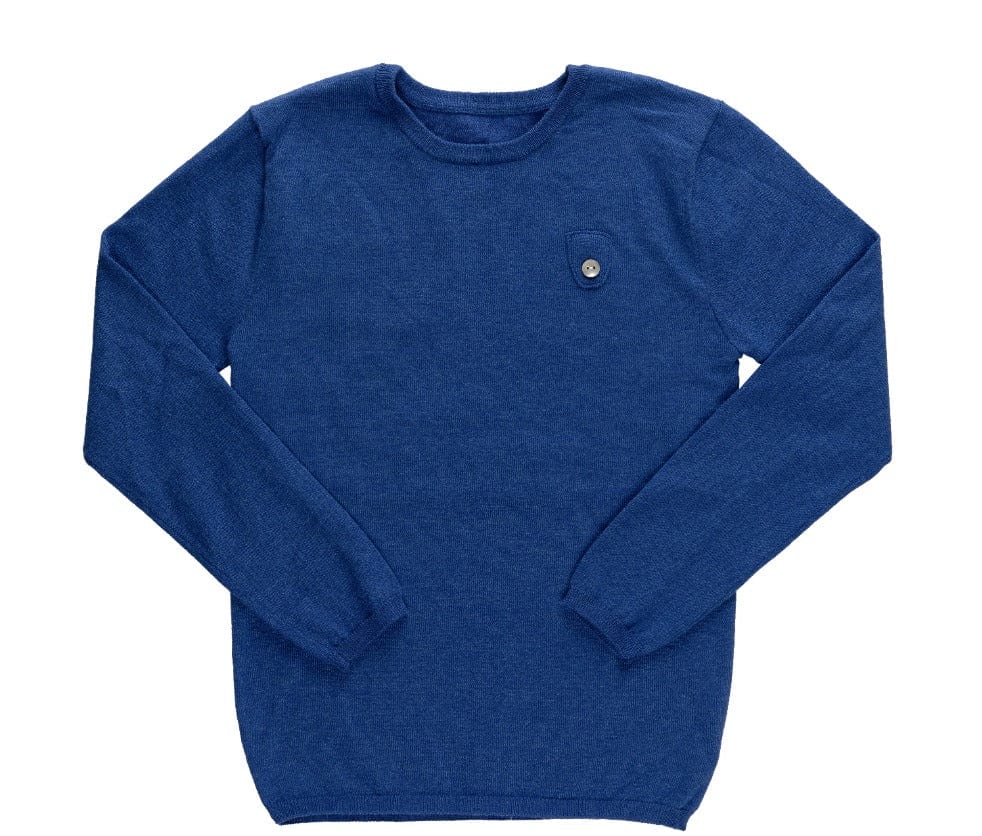 Classic Long Sleeve Knit Top - Blue