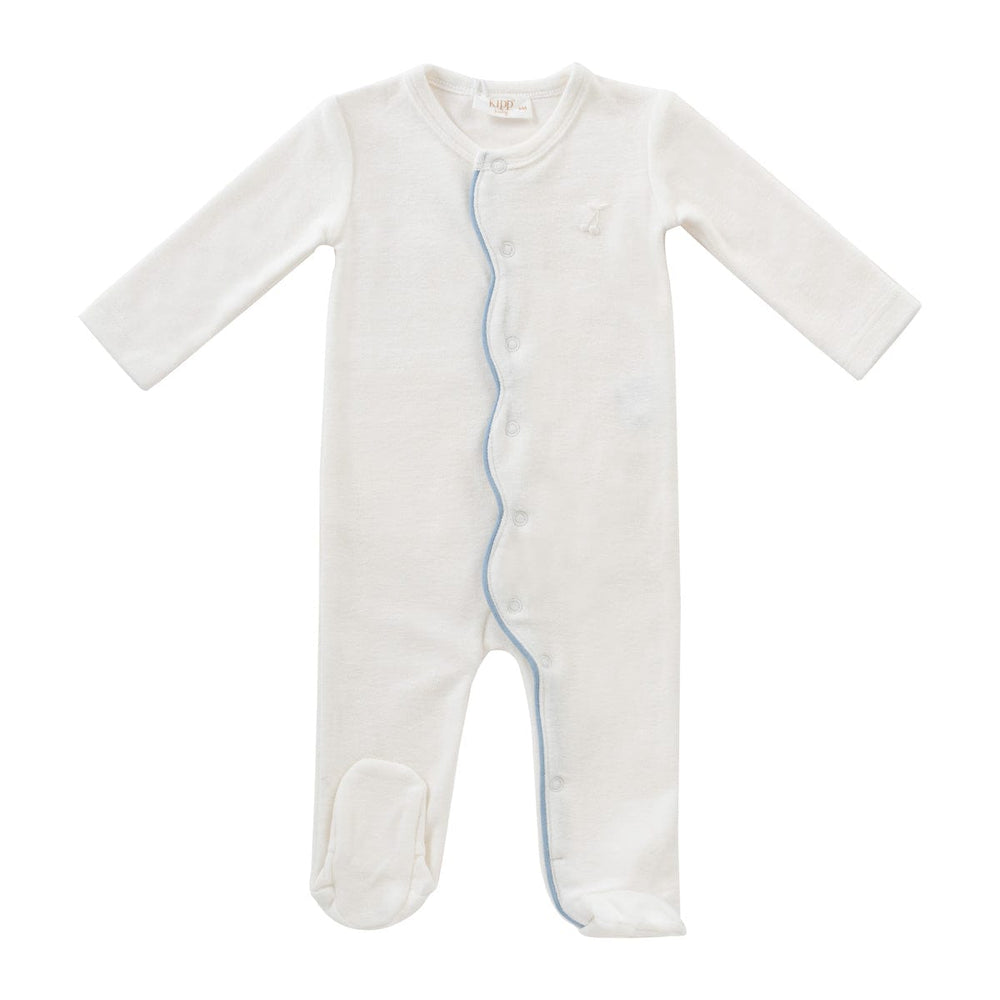 Scallop Terry Romper - Blue