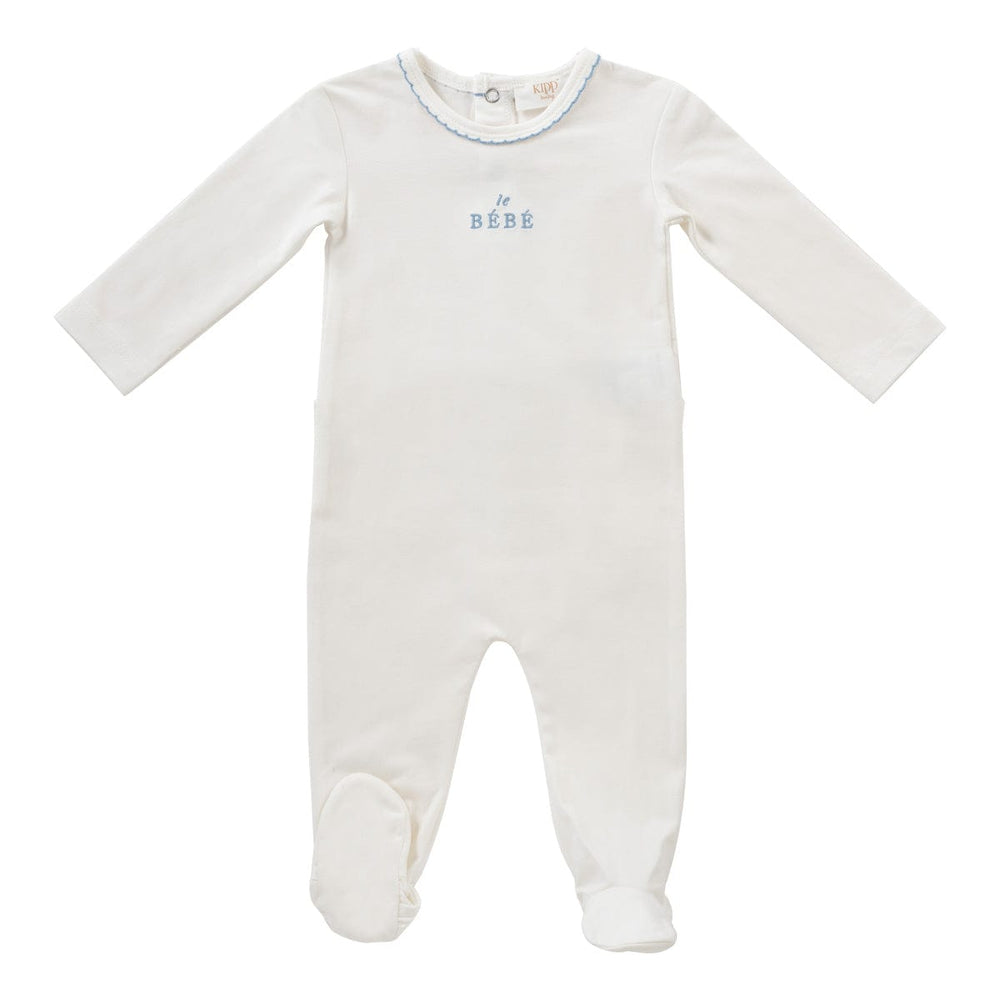 Bebe Embroidered Romper - Blue