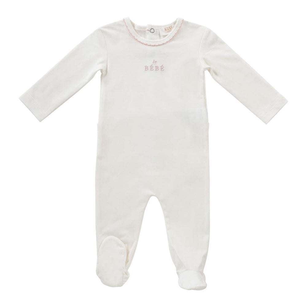 Bebe Embroidered Romper - Pink