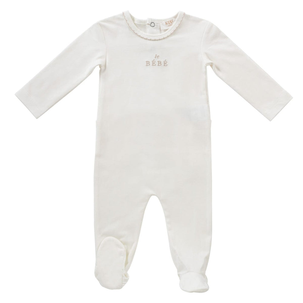 Bebe Embroidered Romper - Stone