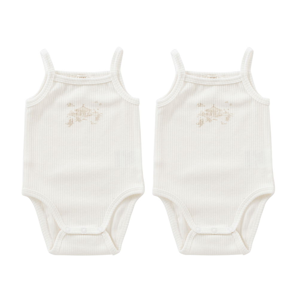 Carousel Onesie Set of 2 - Stone