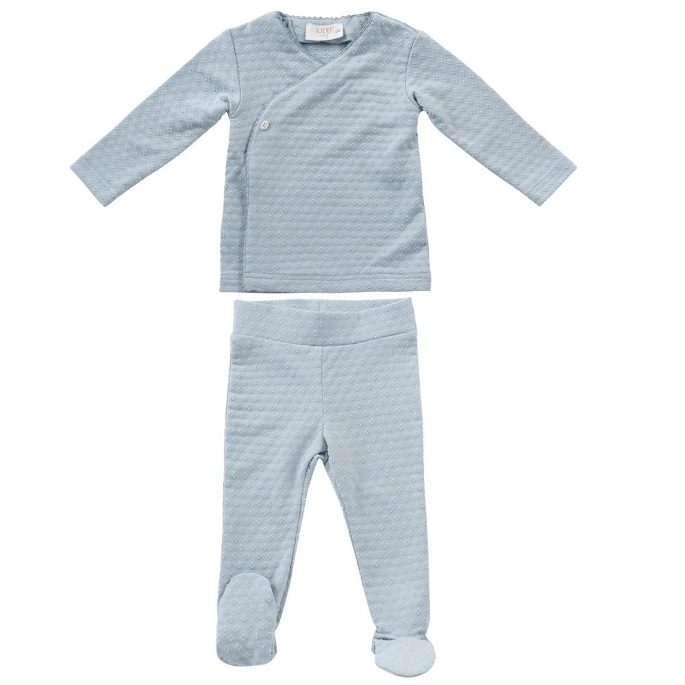 Textured Cotton 2PC Set - Blue