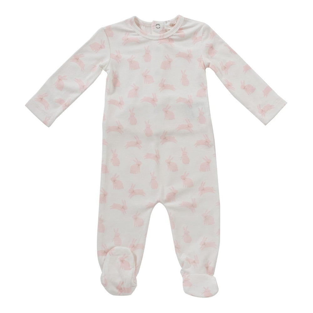 Bunny Print Romper - Pink