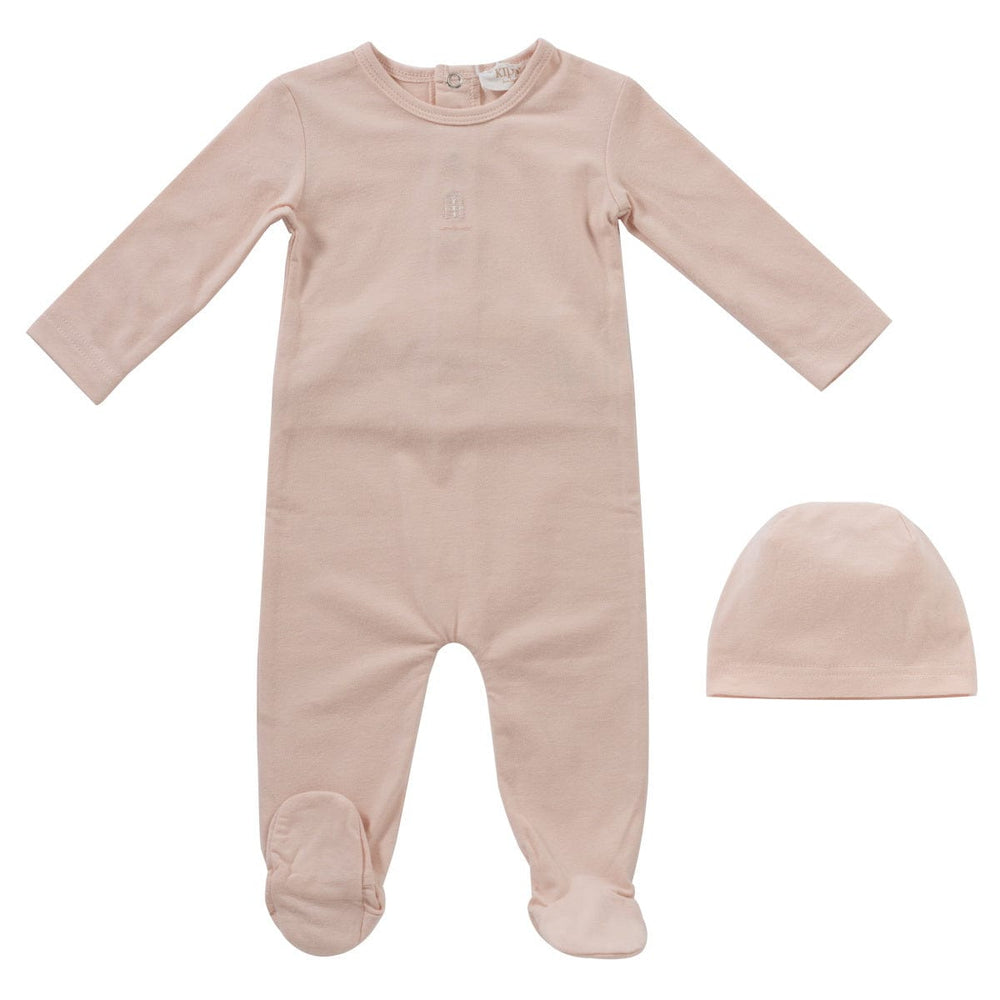 Gift Box Romper + Hat Set - Pink