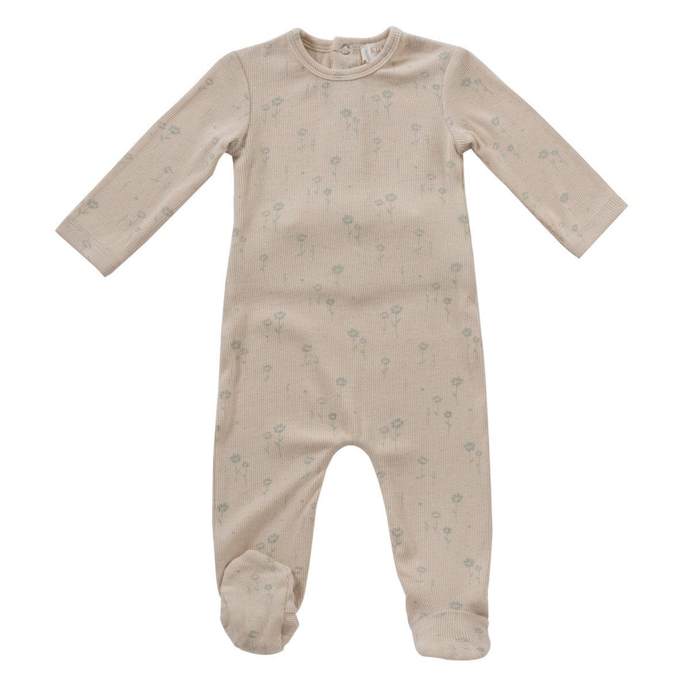 Floral Rib Romper - Sage