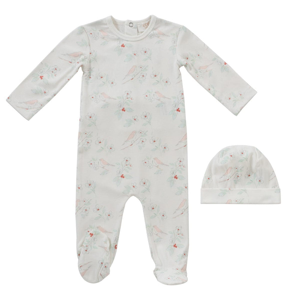 Nestling Romper + Hat Set - Pink
