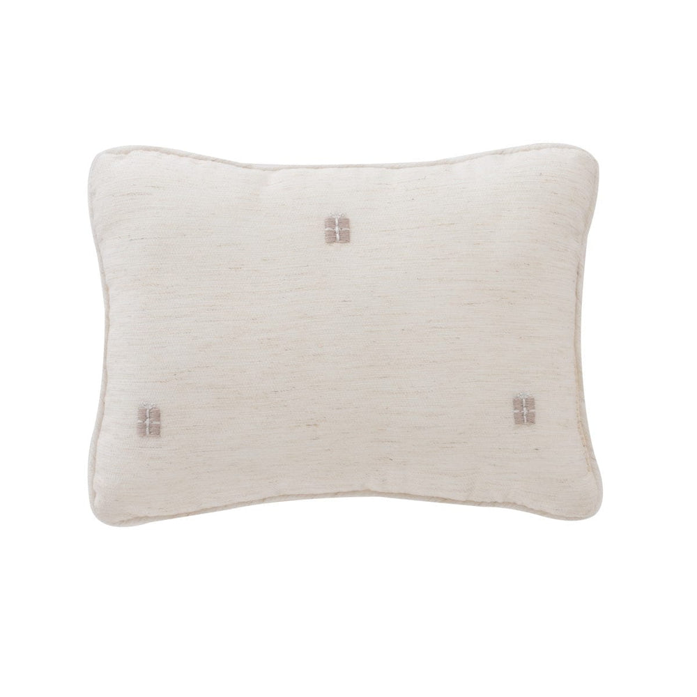 Mini Linen Throw Pillow - White