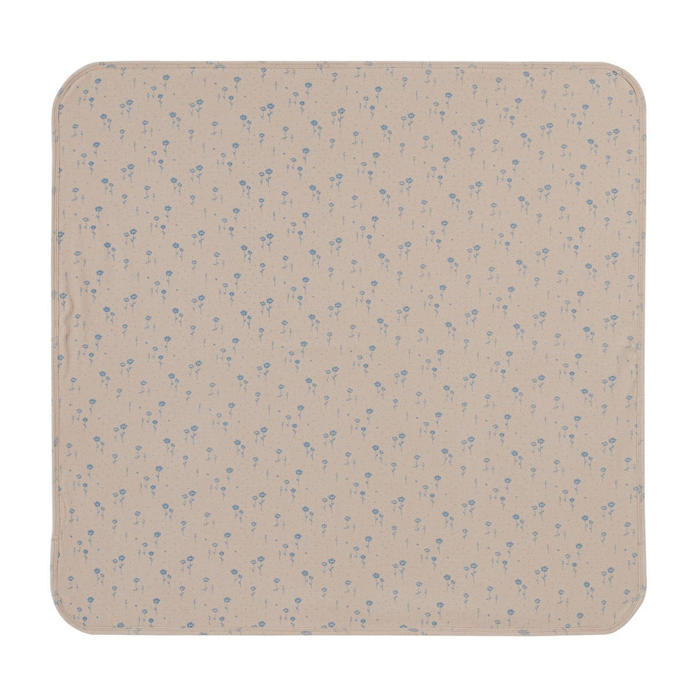 Floral Rib Blanket - Blue