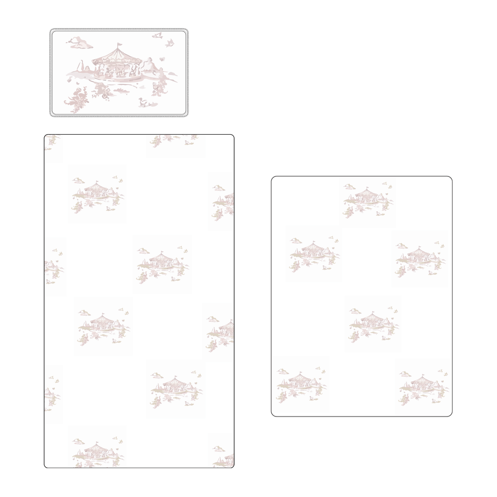 Carousel Crib Set - Pink