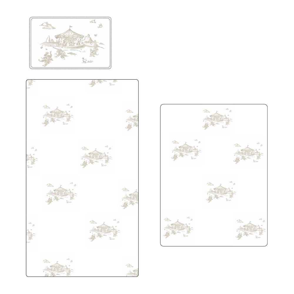 Carousel Crib Set - Stone