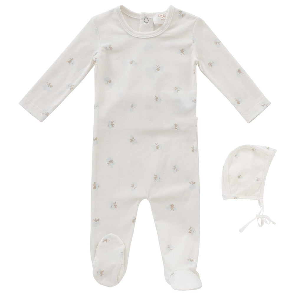 Butterfly Romper & Bonnet Set - Blue