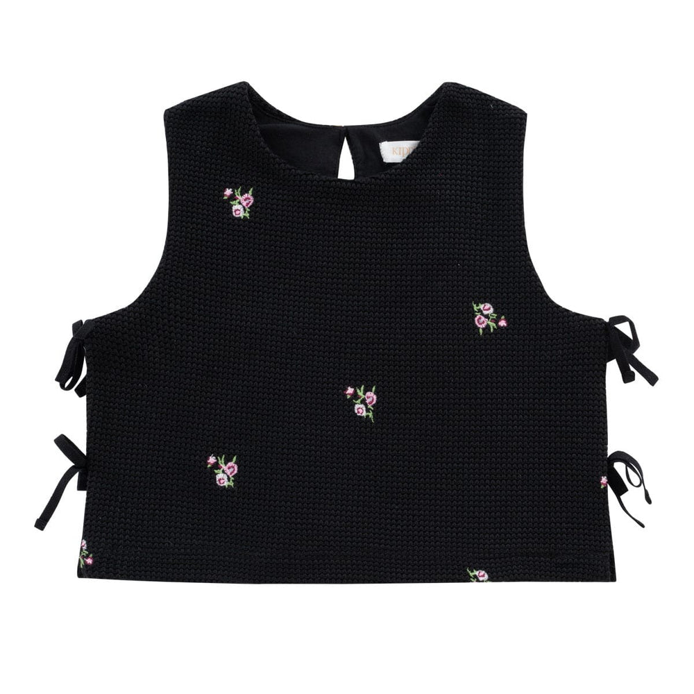 Audry Crochet Vest - Black